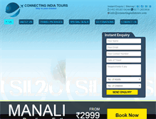 Tablet Screenshot of connectingindiatours.com
